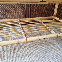 Load image into Gallery viewer, LARGE CANE COFFEE TABLE WITH GLASS TOP
