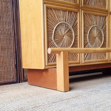 Load image into Gallery viewer, VINTAGE SUNBURST WICKER &amp; CANE BAR
