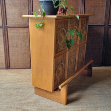 Load image into Gallery viewer, VINTAGE SUNBURST WICKER &amp; CANE BAR
