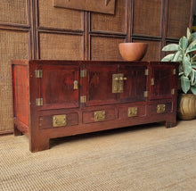 Load image into Gallery viewer, VINTAGE CHINESE ELM SIDEBOARD BUFFET TV CABINET
