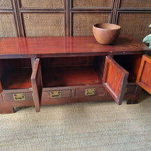 Load image into Gallery viewer, VINTAGE CHINESE ELM SIDEBOARD BUFFET TV CABINET
