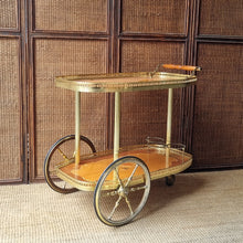 Load image into Gallery viewer, VINTAGE ITALIAN HOLLYWOOD REGENCY DRINK CART
