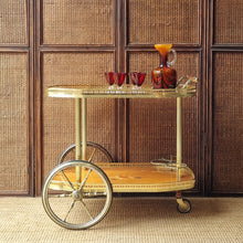 Load image into Gallery viewer, VINTAGE ITALIAN HOLLYWOOD REGENCY DRINK CART
