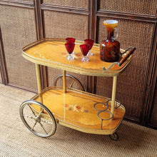 Load image into Gallery viewer, VINTAGE ITALIAN HOLLYWOOD REGENCY DRINK CART
