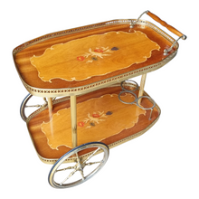 Load image into Gallery viewer, VINTAGE ITALIAN HOLLYWOOD REGENCY DRINK CART
