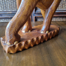 Load image into Gallery viewer, VINTAGE MID CENTURY HAND CARVED TEAK ELEPHANT SCULPTURE
