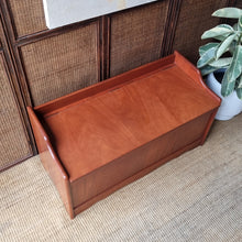 Load image into Gallery viewer, MID CENTURY SOLID MYRTLE BLANKET/ STORAGE BOX
