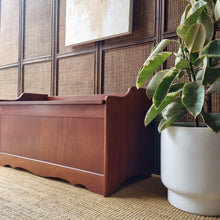 Load image into Gallery viewer, MID CENTURY SOLID MYRTLE BLANKET/ STORAGE BOX
