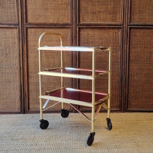 Load image into Gallery viewer, MID CENTURY VINTAGE HOLLYWOOD REGENCY HOSTESS TROLLEY
