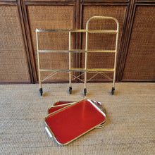 Load image into Gallery viewer, MID CENTURY VINTAGE HOLLYWOOD REGENCY HOSTESS TROLLEY
