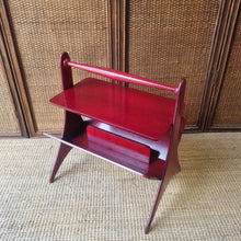 Load image into Gallery viewer, MID CENTURY MAGAZINE RACK / SIDE TABLE BY APOLLO FURNITURE OF SYDNEY
