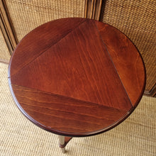 Load image into Gallery viewer, VINTAGE DROP LEAF SIDE / WINE TABLE (SOLD BY MYER &amp; GRACE BROS)
