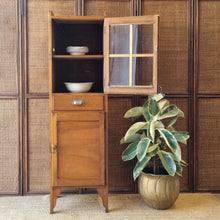 Load image into Gallery viewer, VINTAGE HARDWOOD KITCHEN CABINET PANTRY MEAT SAFE
