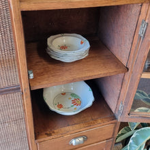 Load image into Gallery viewer, VINTAGE HARDWOOD KITCHEN CABINET PANTRY MEAT SAFE
