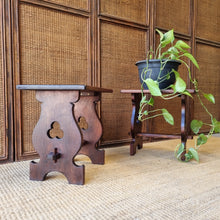 Load image into Gallery viewer, PAIR OF GOTHIC REVIVAL SIDE TABLES/PLANT STANDS

