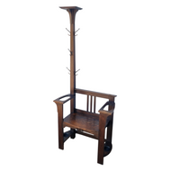 VINTAGE ARTS & CRAFTS HALL TREE HALL STAND