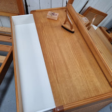 Load image into Gallery viewer, VINTAGE 3 PIECE PINE &amp; RATTAN BEDROOM SUITE
