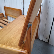 Load image into Gallery viewer, VINTAGE 3 PIECE PINE &amp; RATTAN BEDROOM SUITE
