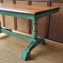 Load image into Gallery viewer, VINTAGE FARMHOUSE STYLE TRESTLE TABLE

