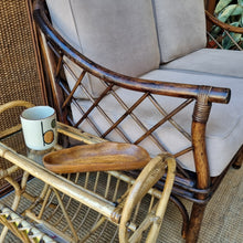 Load image into Gallery viewer, VINTAGE CANE RATTAN SOFA LOVESEAT
