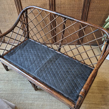 Load image into Gallery viewer, VINTAGE CANE RATTAN SOFA LOVESEAT
