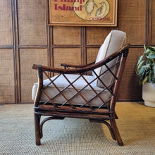 Load image into Gallery viewer, VINTAGE CANE RATTAN SOFA LOVESEAT

