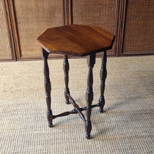 Load image into Gallery viewer, VINTAGE SOLID MAHOGANY FOLDING GATELEG DROP LEAF SIDE WINE TABLE
