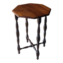 Load image into Gallery viewer, VINTAGE SOLID MAHOGANY FOLDING GATELEG DROP LEAF SIDE WINE TABLE

