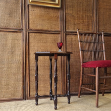 Load image into Gallery viewer, VINTAGE SOLID MAHOGANY FOLDING GATELEG DROP LEAF SIDE WINE TABLE

