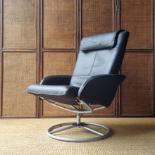 Load image into Gallery viewer, VINTAGE IKEA 'MALUNG' LEATHER SWIVEL ARMCHAIR
