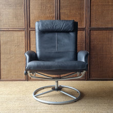 Load image into Gallery viewer, VINTAGE IKEA 'MALUNG' LEATHER SWIVEL ARMCHAIR
