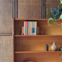 Load image into Gallery viewer, VINTAGE MID CENTURY HARDWOOD BOOKCASE
