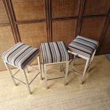Load image into Gallery viewer, VINTAGE SET OF 3 KENDALL STOOLS IN IMMACULATE CONDITION
