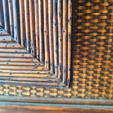 Load image into Gallery viewer, VINTAGE PENCIL REED RATTAN MIRROR
