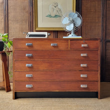 Load image into Gallery viewer, VINTAGE MID CENTURY ARCHITECT'S DRAFTSMAN PLAN / MAP DRAWERS
