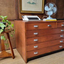 Load image into Gallery viewer, VINTAGE MID CENTURY ARCHITECT'S DRAFTSMAN PLAN / MAP DRAWERS
