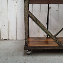 Load image into Gallery viewer, INDUSTRIAL COBBLER'S SHOE RACK FACTORY TROLLEY DISPLAY SHELF
