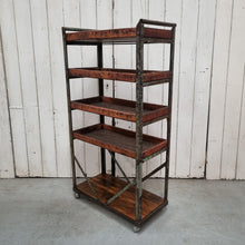 Load image into Gallery viewer, INDUSTRIAL COBBLER'S SHOE RACK FACTORY TROLLEY DISPLAY SHELF
