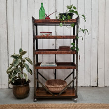 Load image into Gallery viewer, INDUSTRIAL COBBLER'S SHOE RACK FACTORY TROLLEY DISPLAY SHELF
