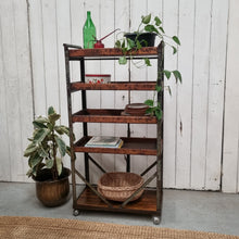 Load image into Gallery viewer, INDUSTRIAL COBBLER'S SHOE RACK FACTORY TROLLEY DISPLAY SHELF
