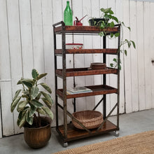 Load image into Gallery viewer, INDUSTRIAL COBBLER'S SHOE RACK FACTORY TROLLEY DISPLAY SHELF
