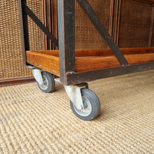 Load image into Gallery viewer, VINTAGE INDUSTRIAL SHOE TROLLEY COBBLER'S RACK DISPLAY SHELF RACK
