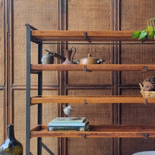 Load image into Gallery viewer, VINTAGE INDUSTRIAL SHOE TROLLEY COBBLER'S RACK DISPLAY SHELF RACK

