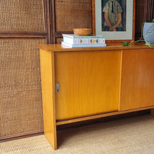 Load image into Gallery viewer, VINTAGE SOLID HARDWOOD CABINET SIDEBOARD CONSOLE
