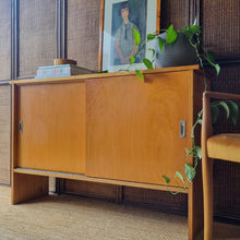 Load image into Gallery viewer, VINTAGE SOLID HARDWOOD CABINET SIDEBOARD CONSOLE
