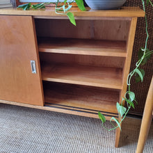 Load image into Gallery viewer, VINTAGE SOLID HARDWOOD CABINET SIDEBOARD CONSOLE
