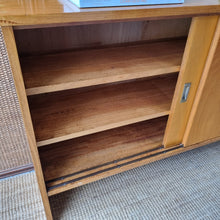 Load image into Gallery viewer, VINTAGE SOLID HARDWOOD CABINET SIDEBOARD CONSOLE
