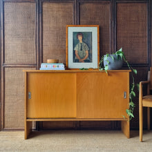 Load image into Gallery viewer, VINTAGE SOLID HARDWOOD CABINET SIDEBOARD CONSOLE

