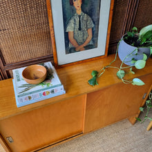 Load image into Gallery viewer, VINTAGE SOLID HARDWOOD CABINET SIDEBOARD CONSOLE
