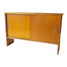 Load image into Gallery viewer, VINTAGE SOLID HARDWOOD CABINET SIDEBOARD CONSOLE
